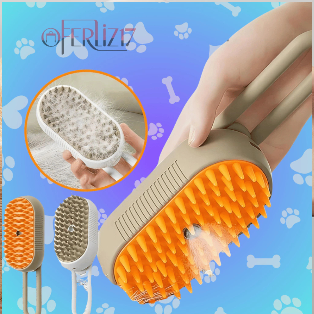 Cepillo de Vapor 3 en 1 para mascotas